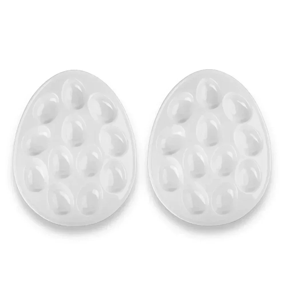 BIA CORDON BLEU Oval Deviled Egg Dishes - Set of 2